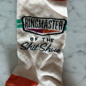 Ringmaster of the shit show socks womens fits show size 7-8